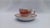 1970s Indian Painting Coral Red Demitasse Mokka Cup and Saucer Duo from Meissen Porcelain, 1950s For Sale - Image 5 of 11