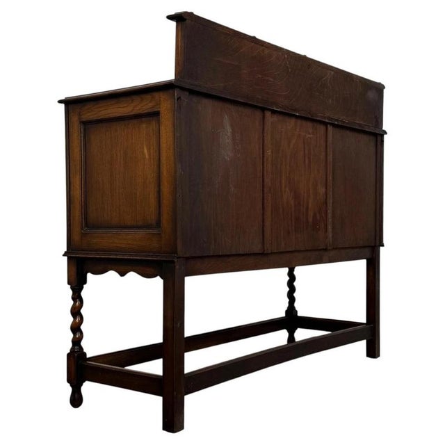 Antique Early 20th Century English Jacobean Oak Sideboard For Sale - Image 10 of 13