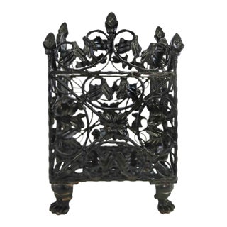 Antique Wrought Iron Plant Holder For Sale