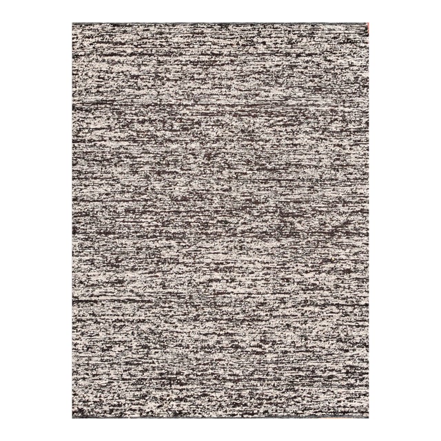 Exquisite Rugs Tocayo Handmade New Zealand Wool Black Rug-12'X15' For Sale