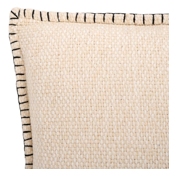 Boho Chic Rhea Pillow - Cream / Black - 12" x 20" For Sale - Image 3 of 4