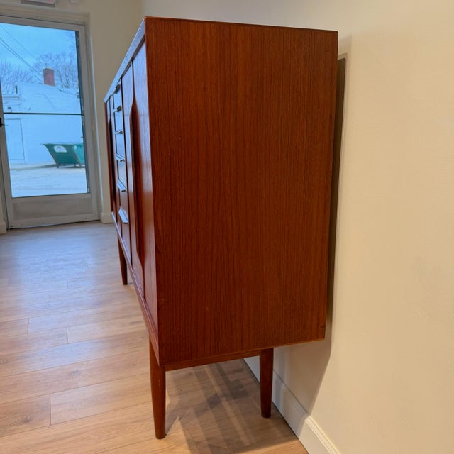 1960s Mid Century Danish Modern Teak Highboard For Sale - Image 5 of 12