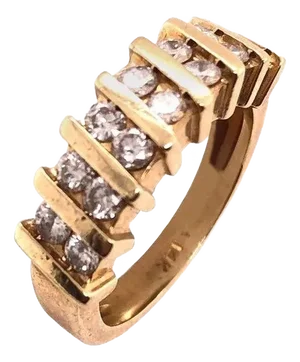 14 Karat Yellow Gold Fashion Ring 1.00 Total Diamond Weight