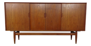 Large Teak Sideboard by Henry Rosengren Hansen for Brande Møbelindustri, Denmark, 1950s