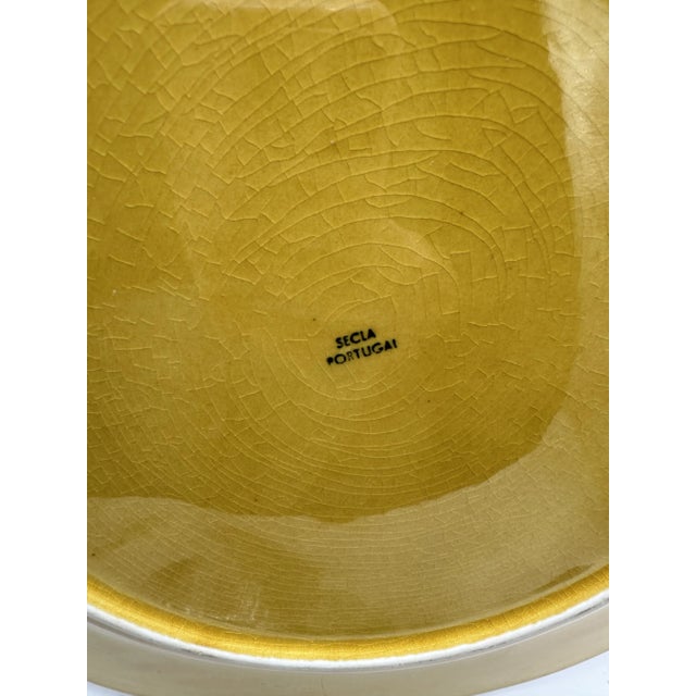 Campaign Yellow Secla Cabbage Leaf Platter For Sale - Image 3 of 6