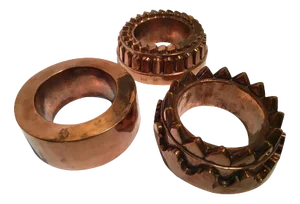 Copper Kitchen Pudding Molds for Wall Decoration, France, 1790s, Set of 3