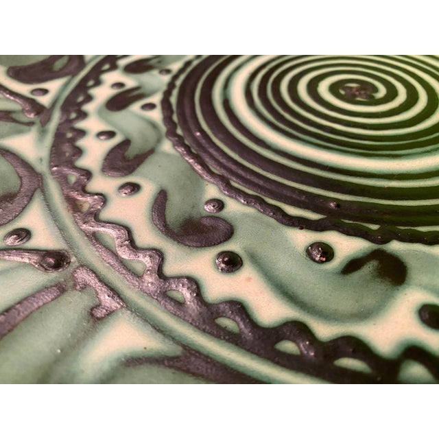 Art Deco Vintage Kupittaa Savi Art Deco Pottery Charger For Sale - Image 3 of 10