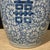 Chinese Blue & White Porcelain Double Happiness Ginger Jar With Lid For Sale - Image 3 of 6