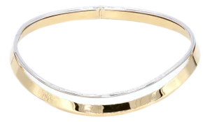 18k (750) Two Toned Yellow and White Gold Choker Necklace