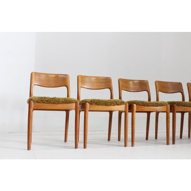 Vintage Danish Teak Dining Chairs Juul Kristensen, 1960s, Set of 6 For Sale - Image 6 of 11