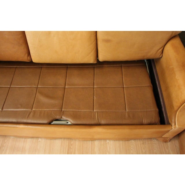 Havana Leather Club Sofa, 1970s For Sale - Image 10 of 11