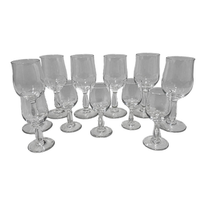 Set of 11, Baccarat France "Longchamps" Pattern Sherry & Cordial Glasses