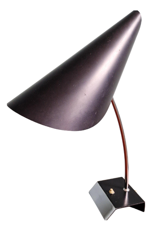 Desk Lamp in Chromed Metal and Black Lacquer by Josef Hurka for Napako, 1950