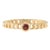 Natural Garnet Curb Chain Ring in 14k Gold Size 7 For Sale