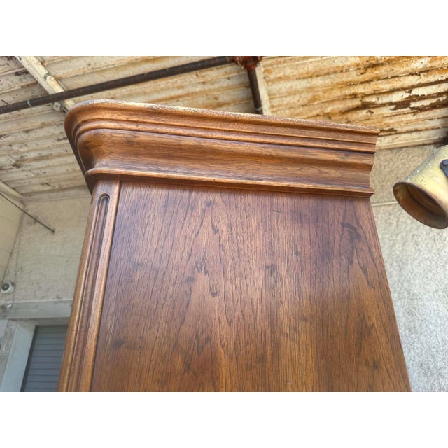 Wood Henredon Solid Walnut Linen Press/Armoire - Late 20th Century - Late 20th Century - 2 Available For Sale - Image 7 of 10