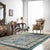 Textile 9x9 Square Azure Elegance Blue Floral Modern Handmade Mohair Oushak Carpet Rug For Sale - Image 7 of 7