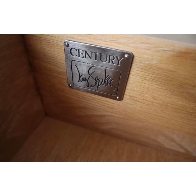 Jay Spectre 1980s Jay Spectre for Century "Eclipse" Cerused Oak Nightstands - A Pair For Sale - Image 4 of 5