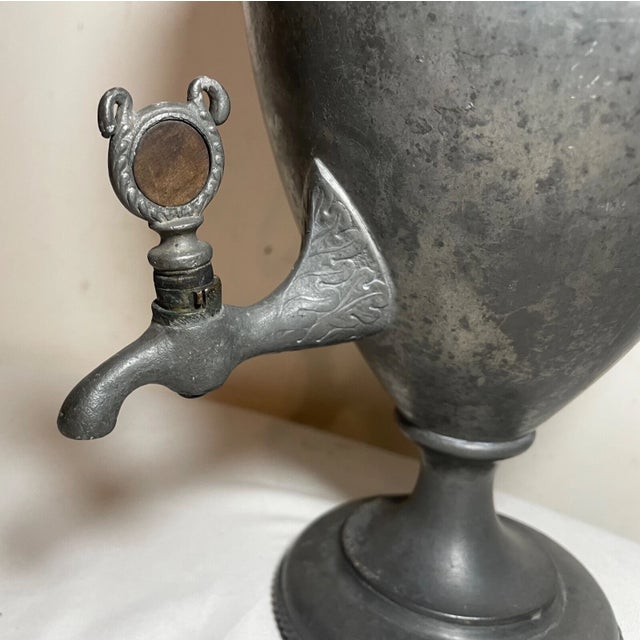 Metal Rare Antique 18th Century Figural Eagle Pewter Samovar Tea Dispenser Pot Urn For Sale - Image 7 of 12