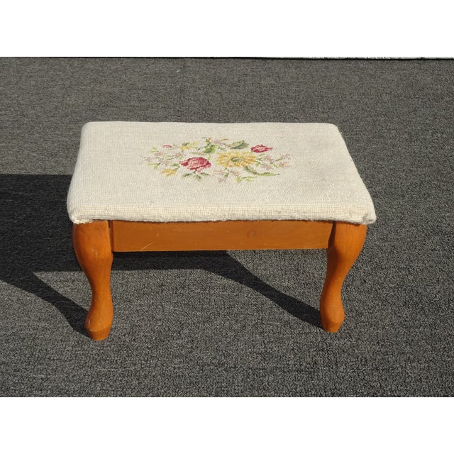 Gorgeous Footstool in Good Vintage Condition. Solid and Firm. Wear is usual for its age. Please study the photos and ask...