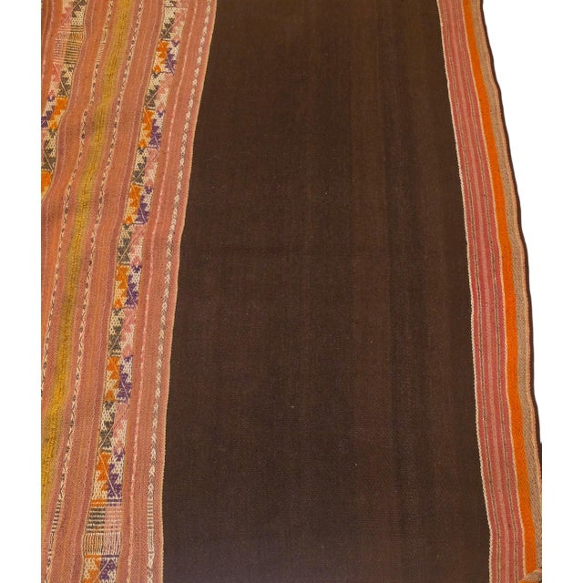 A striking vintage Andean handwoven textile dating to the 1960s, beautifully crafted on a traditional loom using...