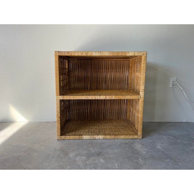 Vintage Coastal Wrapped Rattan Three - Tier Nightstand / Shelf For Sale - Image 10 of 10