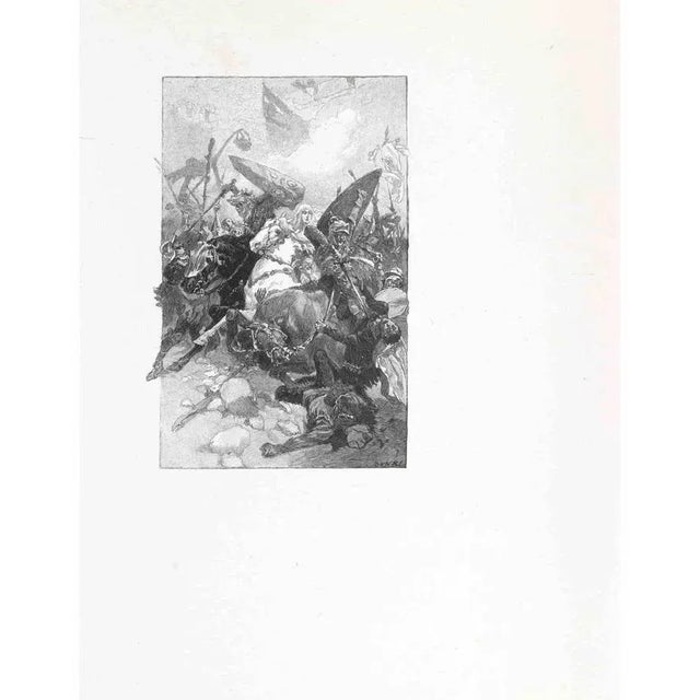 Small tales to my sister is a lithograph on paper realized by hegesippe Moreau in 1838. The artwork is in good condition....