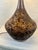 Wood 1960s Mid-Century Modern Sculptural Teardrop Cork and Walnut Table Lamp With Original Pleated Shade For Sale - Image 7 of 13
