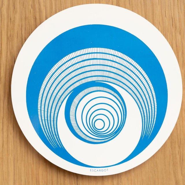 Marcel Duchamp, Blue Escargot Rotorelief from Konig Series 133, 1987, Wood For Sale - Image 12 of 13