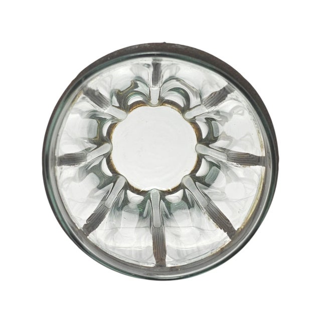 Metal Late 20th Century Mexican Rustic Caged Glass and Weathered Iron Vase For Sale - Image 7 of 8