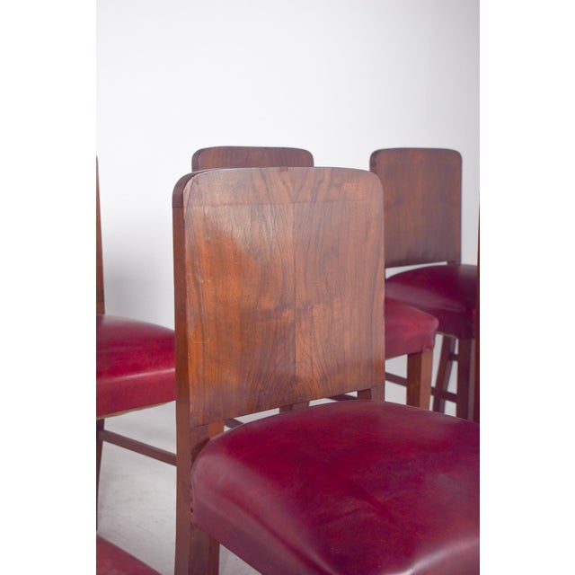 1940s Art Deco Portuguese Dining Chairs, 1940s, Set of 8 For Sale - Image 5 of 11
