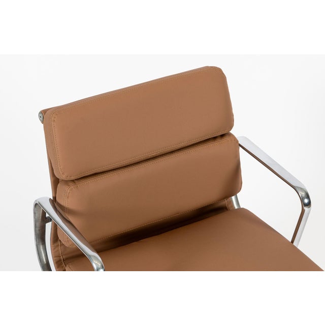 Eames for Herman Miller Aluminum Group Office Chair in Schumacher Vegan Leather For Sale - Image 11 of 13