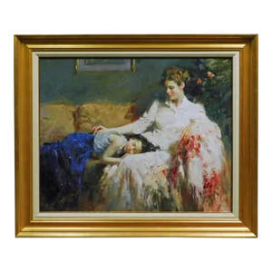 Pino "Innocence" Hand Signed & Embellished With Custom Framed