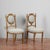 Antique Walnut Chairs with Blue Fabric, 1800s, Set of 2 For Sale - Image 3 of 17