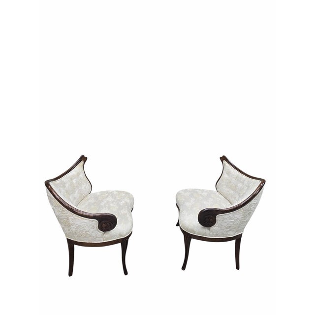 Antique Victorian Rococo Revival Ladies Conversation Chairs – Pair For Sale In Chicago - Image 6 of 12