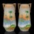Mid-Century Atomic Japanese Porcelain Palm Tree Motif Bud Vases - a Pair For Sale - Image 9 of 9