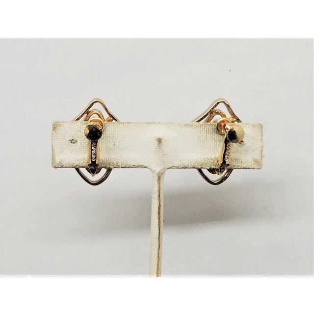 1973 Vintage Signed Napier "Maze" Clip Earrings- 2 Pieces For Sale In Philadelphia - Image 6 of 10