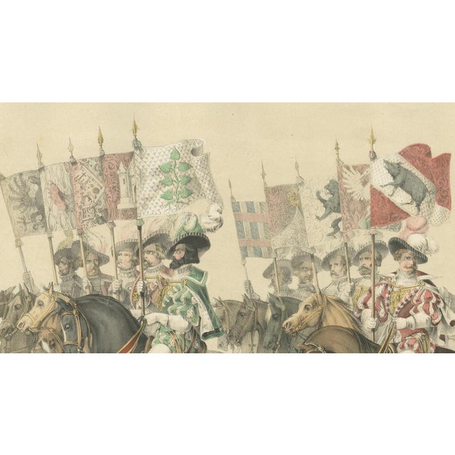 The Banner Bearers of Bern A Grand Cavalcade of Swiss Heraldry, 1855, Paper For Sale - Image 3 of 11