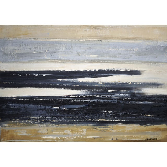 Entre 2 Calmes, Abstract Landscape, Contemporary Framed by Sophie Dumont For Sale - Image 4 of 8