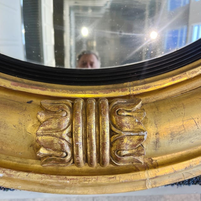 Wood Early 19th Century Giltwood Bullseye Mirror For Sale - Image 7 of 11
