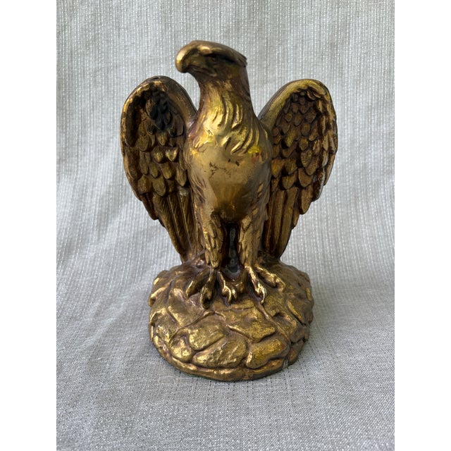 Heavy Vintage Bronze Symbolic Eagle Figurine For Sale - Image 9 of 15