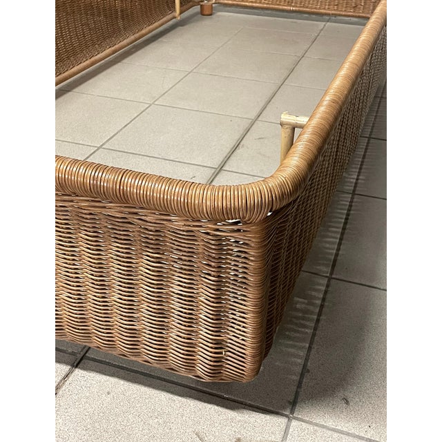 Single Beds with Rattan Bedside Table, 1980s, Set of 3 For Sale - Image 15 of 18