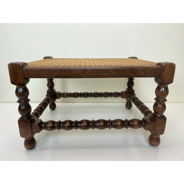 Footstool with Cane Top from H.Pander & Zonen, 1890s For Sale - Image 12 of 13