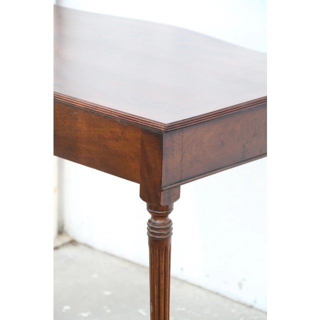 Walnut 2-Drawer Writing Table W/ Burl Walnut Top For Sale - Image 9 of 10