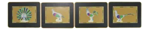 1970s Vintage Boxed English 'Bird' Coasters - Set of 4