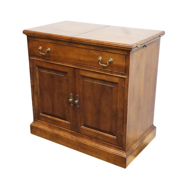 STICKLEY FURNITURE Traditional Style Solid Cherry 68" Flip Top Server Buffet 4077 33" High Leaves Closed: 34" Wide Leaves...