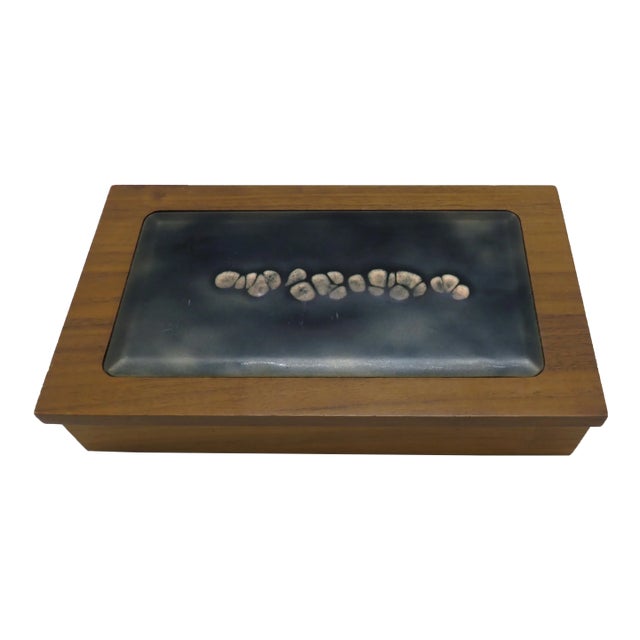 Bovano Walnut & Enamel Box For Sale