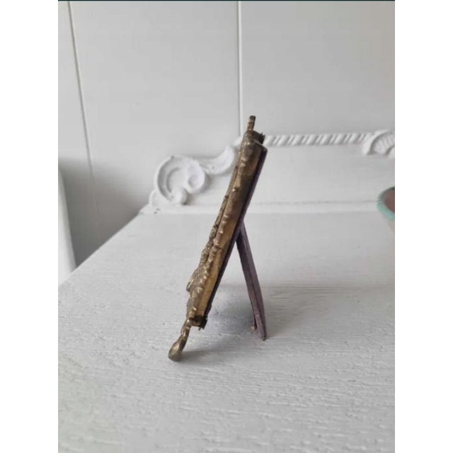 Art Nouveau Brass Standing Photo Frame For Sale - Image 3 of 7