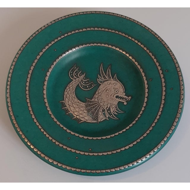 Silver Argenta Plate by Wilhelm Kåge for Gustavsberg, Sweden, 1950s For Sale - Image 8 of 8