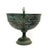 Metal Vintage Verdigris Brass Urn With Scroll Handles on Pedestal Base - Neoclassical, Traditional, Classical For Sale - Image 7 of 12