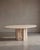 Stone Oval Filled Travertine Mario Dining Table with Column Legs by My Habitat Design For Sale - Image 7 of 7